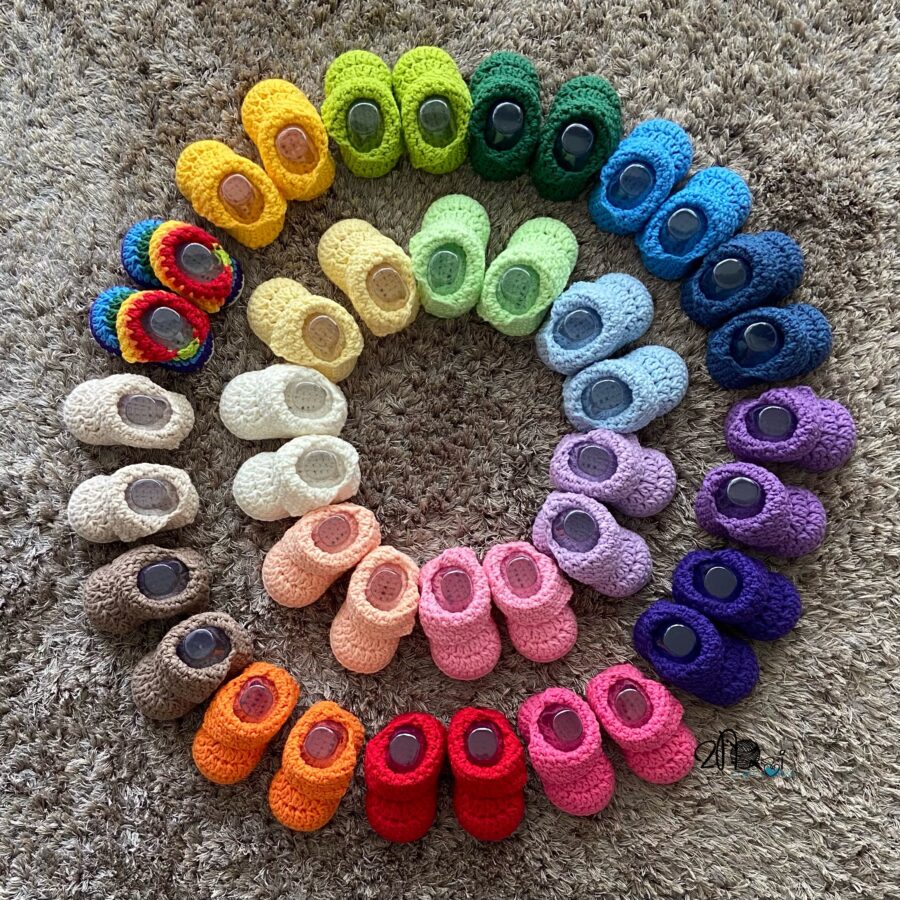 20 pairs crochet baby booties